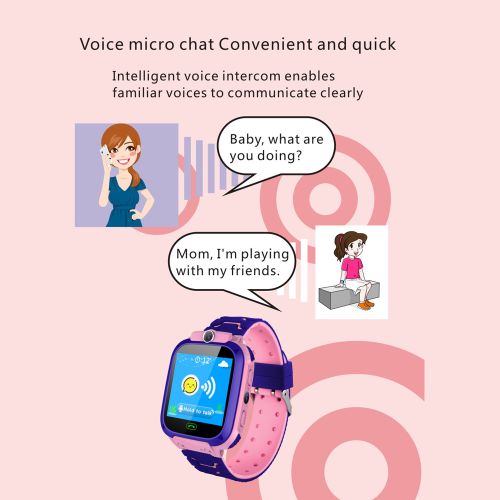 Kids Intelligent Phone Watch With SIM Card Slot 1.44 Inch Touching Screen Children Smartwatch With GPS Tracking Function Voice Chat Photograph Compatible For Android And IOS Phone Blue