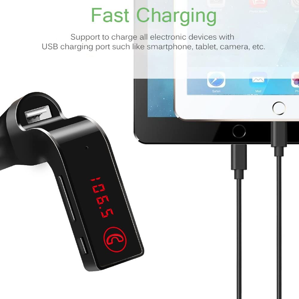 Car G7 Car Modulator Bluetooth Charger Mp3 Player - Black