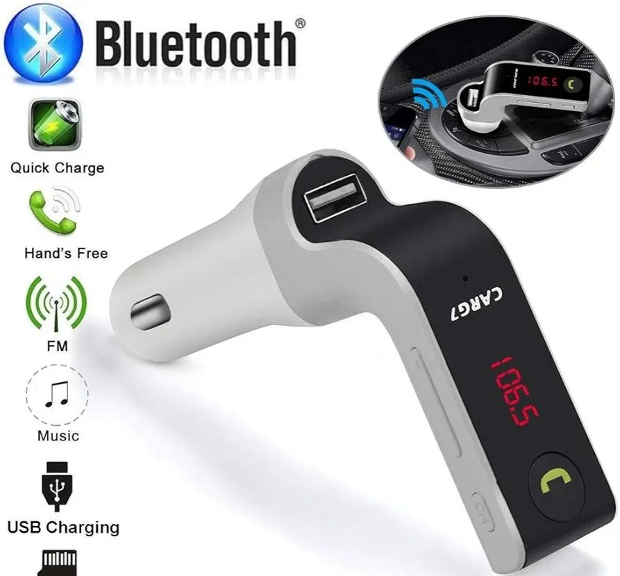 Car G7 Car Modulator Bluetooth Charger Mp3 Player - Silver