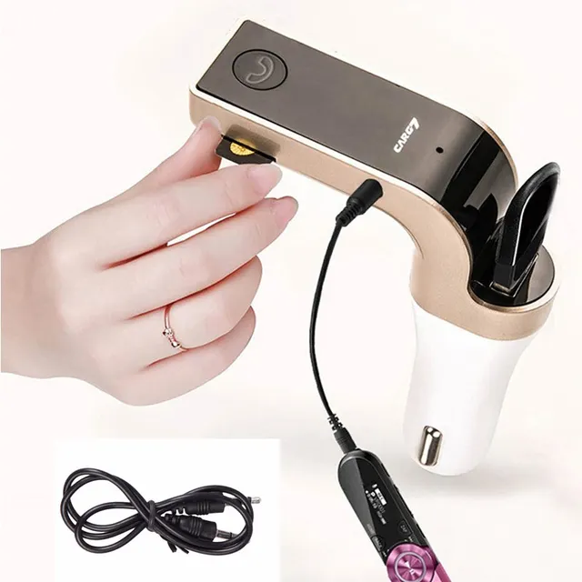 Car G7 Car Modulator Bluetooth Charger Mp3 Player - Gold