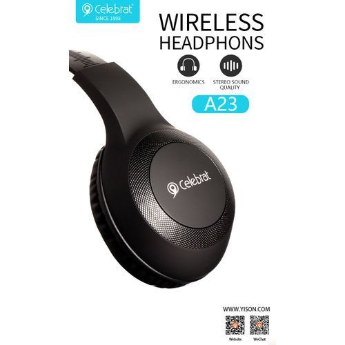 Celebrat A23 Wireless Bluetooth Headphone Extra Bass TFCARD - Black/Red