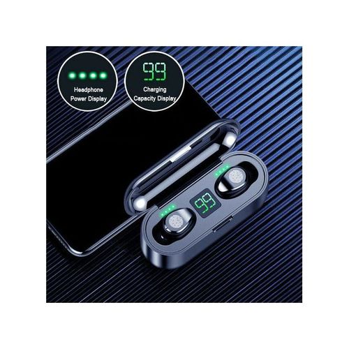 F9 Earbuds Bluetooth Earphone 2000mAh Power-banks