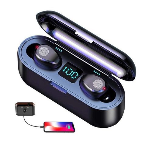F9 Earbuds Bluetooth Earphone 2000mAh Power-banks