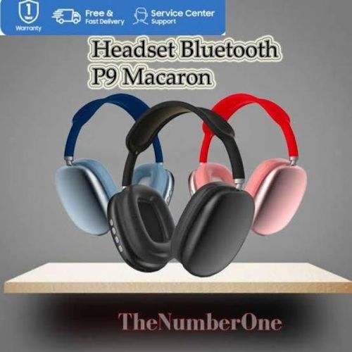 Red P9 Air Max Wireless Bluetooth Headphones With Microphone Noise Canceling Earbuds Gaming Headset Stereo HiFi Earphones
