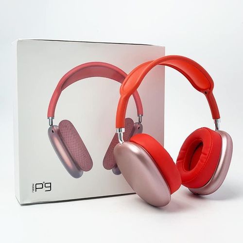 Red P9 Air Max Wireless Bluetooth Headphones With Microphone Noise Canceling Earbuds Gaming Headset Stereo HiFi Earphones