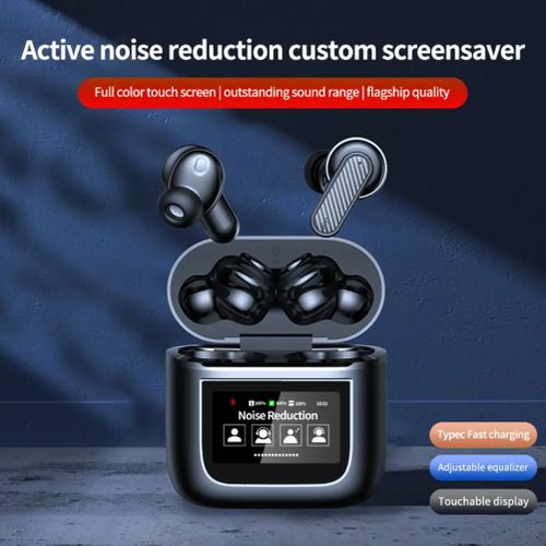 Wireless Earbuds V5.4 Headphones Noise Cancelling In-ear Earphone With Smartwatch Function And Touch Screen Compartment Box