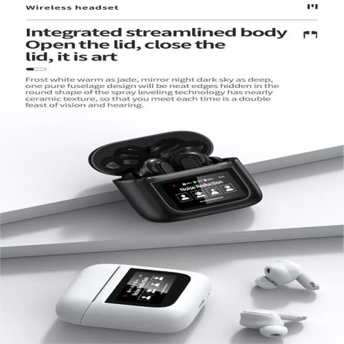 Wireless Earbuds V5.4 Headphones Noise Cancelling In-ear Earphone With Smartwatch Function And Touch Screen Compartment Box