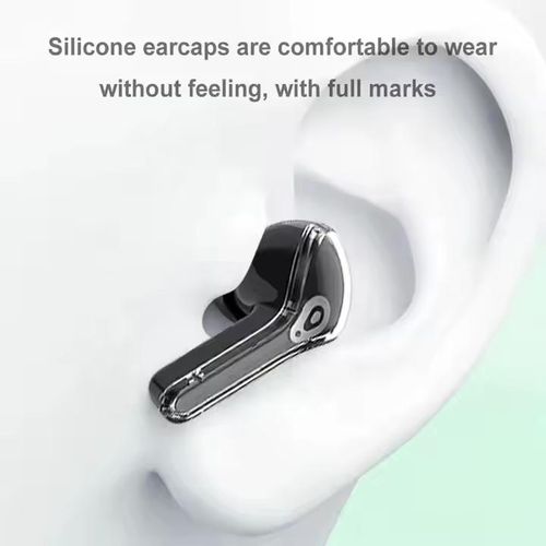 Earphone V5.3 ENC Earpods Tws Earbud Transparent shell - Black