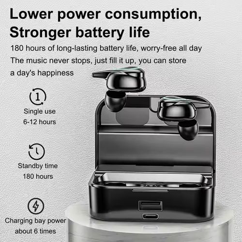 Wireless TWS Earbuds Deep Bass BT 5.2 Touch Control Waterproof Earphone Headphone