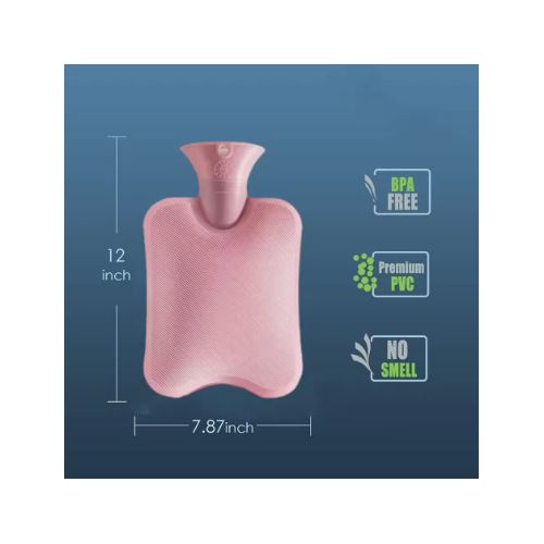 2L Hot Water Bottle with Cover imitation rabbit hair,Hot Water Bag for Bed Warm Neck Shoulder Pain Hand Feet Warmer Menstrual Cramps Hot Compress