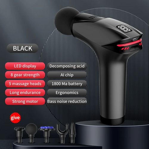 Massage Gun Professional Deep Muscle Massager, 8 Speeds,5 Heads