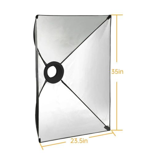 60*90 CM Softbox With 400W LED Bulb Modifier and 2M Strong Stand for Film-Making Video Shoot Flash