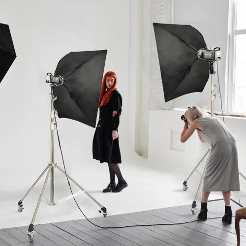 60*90 CM Softbox With 400W LED Bulb Modifier and 2M Strong Stand for Film-Making Video Shoot Flash