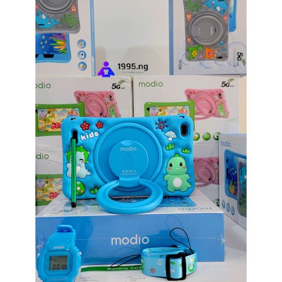Modio KIDS STUDY TABLETS 256GB/6GB 5G 4000MAH WITH SIMCARD SLOT SILICONE COVER,TOUCH PEN
