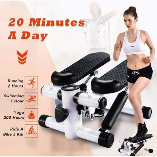Mini Stepper Fitness Machine with Resistance Bands – Home Cardio & Weight Loss Trainer