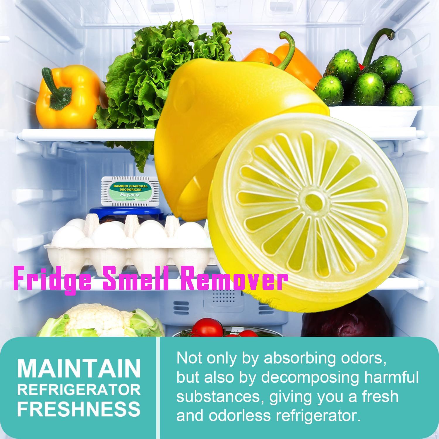 Fridge Deodorizer Unscented Refrigerator Deodorizer Odor Eliminator Fridge Smell Remover Fridge Smell Eliminator Odor Absorber