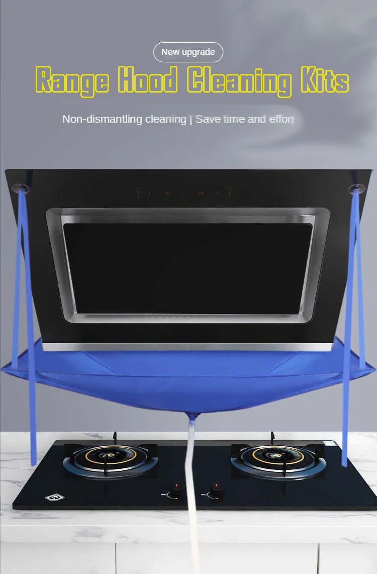 Range Hood Cleaning Water Collection Bag - Kitchen Hood Drip Catcher Cover for Easy Maintenance