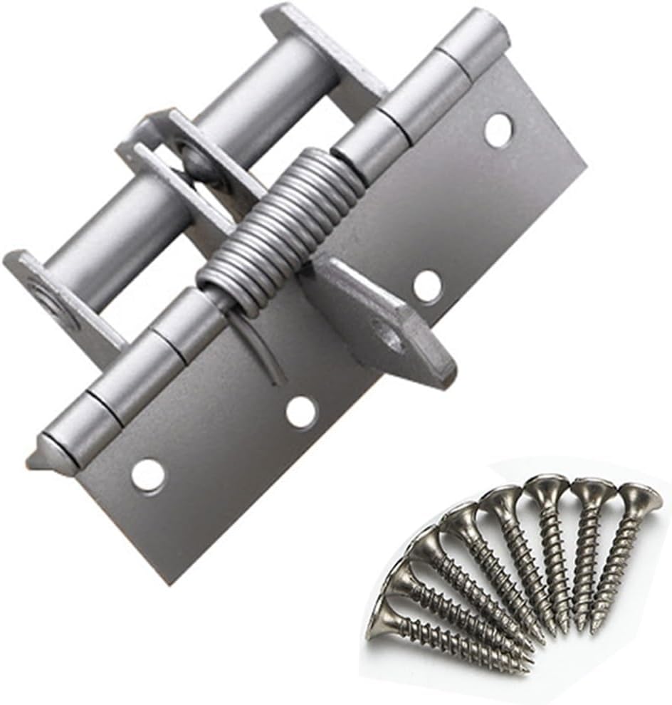 2 pcs Automatic Door Hinge,Self-Closing Door Hinges,Heavy Duty Spring Door Hinge,Automatic Self Closing Door Hinges,90 Degree Door Stopper