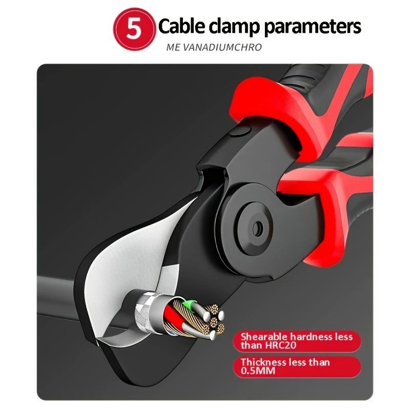 5-in-1 Electrician’s Tool – Interchangeable Head Pliers for Stripping, Cutting, Crimping & More | Pro-Grade Wire & Cable Tool Set