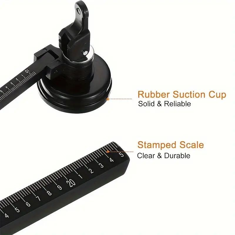 Round Glass Cutter Circular Glass Cutter  Glass Compass Gauge Cutter Alloy Adjustable Compasses Suction Cup Cutter