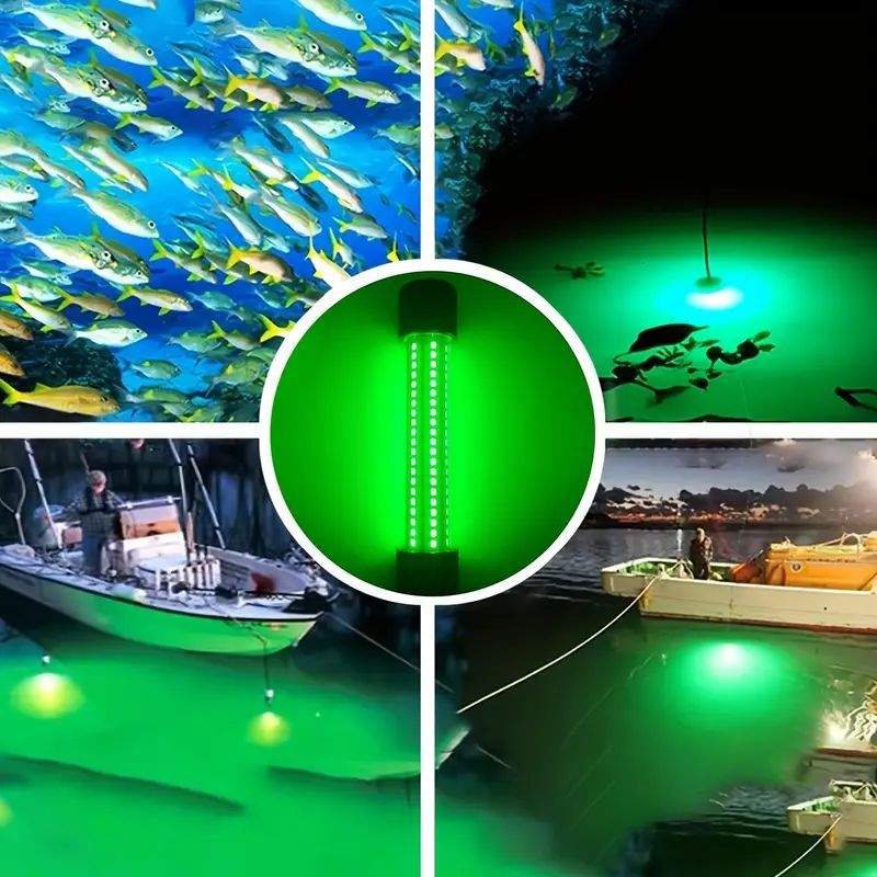Underwater Fishing Night Light Outdoor Fishing Light 12V Fish Catching Lamp 108LED  Night Fishing Lure Delivery Without Battery