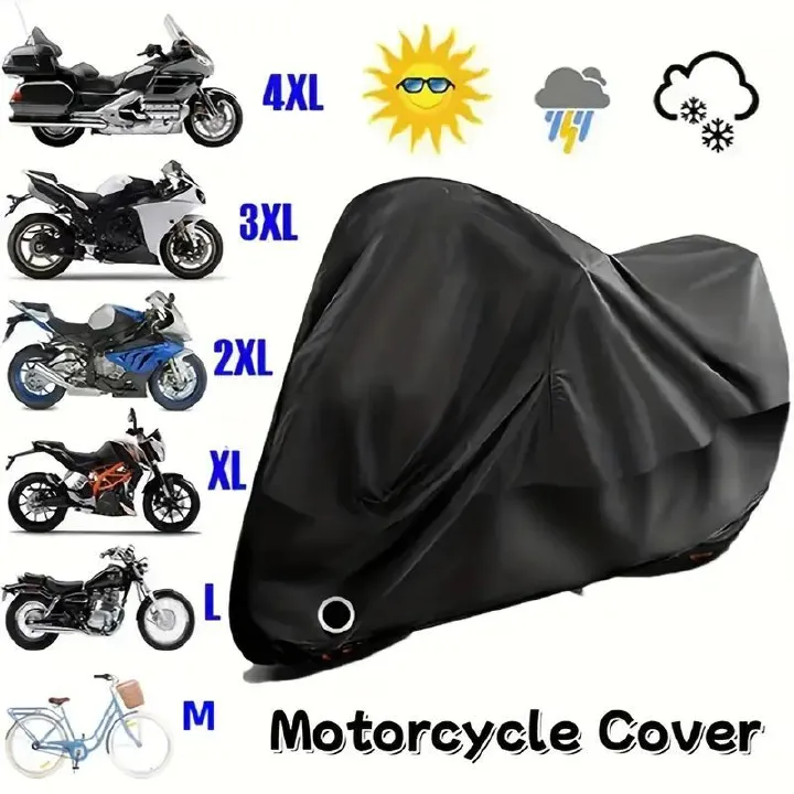 Waterproof Motorcycle Cover – UV, Rain, Snow & Dust Protection | All-Weather Outdoor Shield