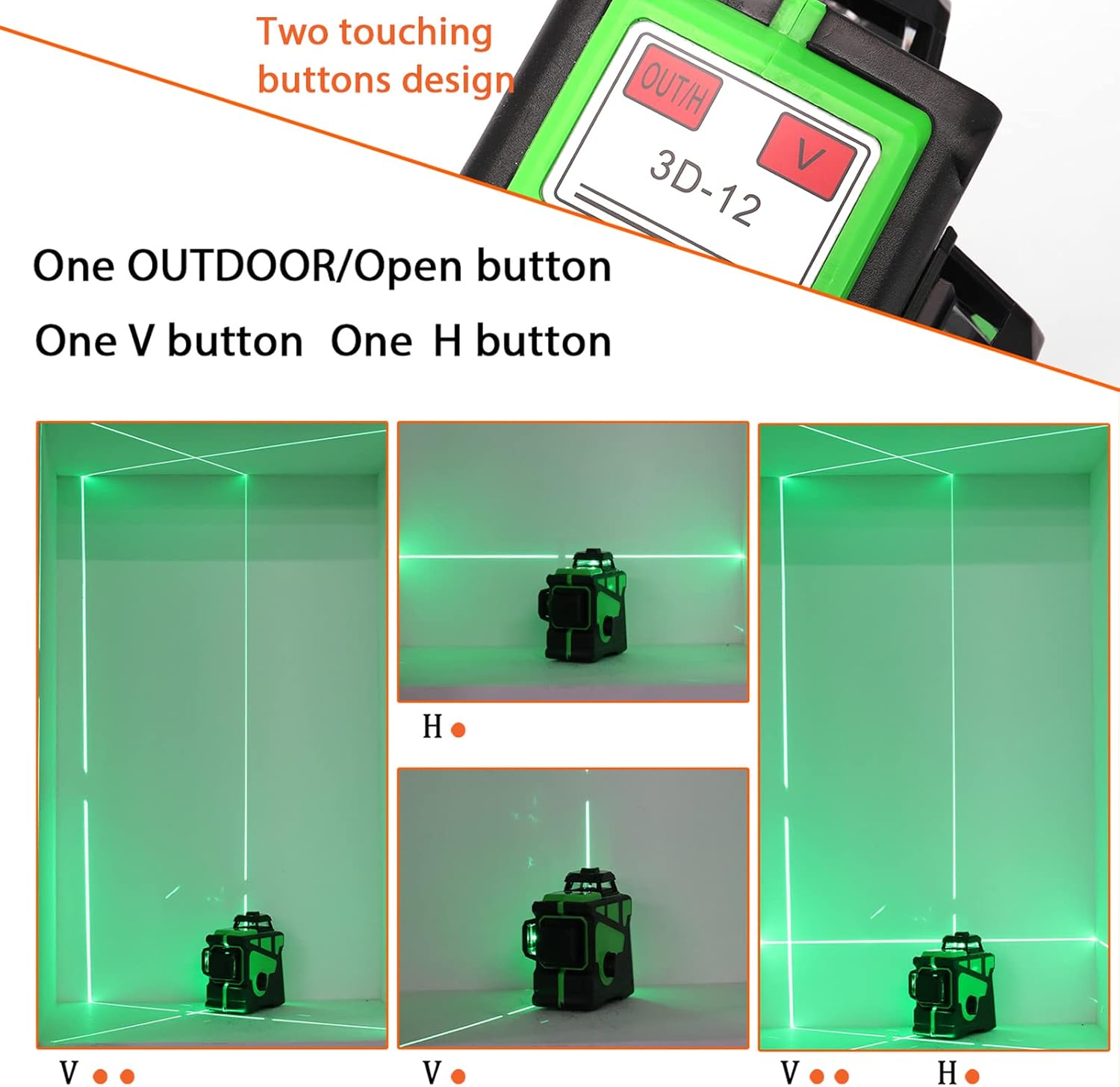 12 Lines High-Precision 360° Laser Level with Tripod Base & Carrying Case – Self-Leveling for Construction & DIY