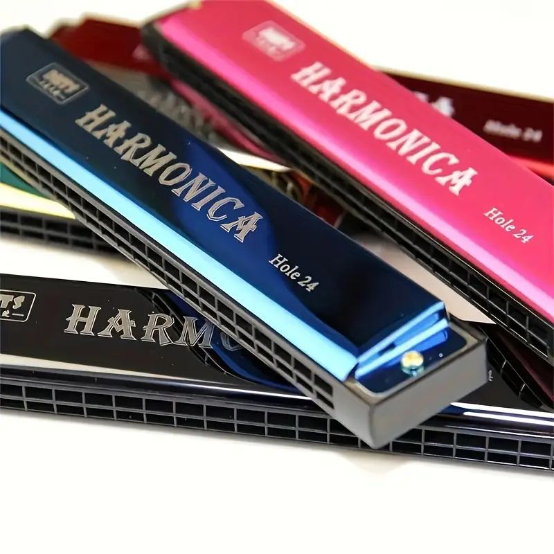 Premium 24-Hole Diatonic Harmonicas C Key Professional Mouth Organ for Music Learning & Performance