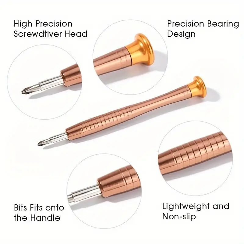 Professional Precision Screwdriver Set 25+ Bits - Electronics Repair Tool Kit for Phone Laptop Computer Watch Eyeglass with Magnetic Handle & Case