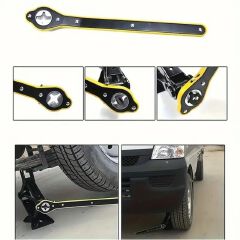 Labor-Saving Jack Wrench Ratcheting Wrench Ratchet Spanner - Ergonomic Tire Iron Lug Nut Wrench Tool for Car Tire Change Emergency Roadside Kit