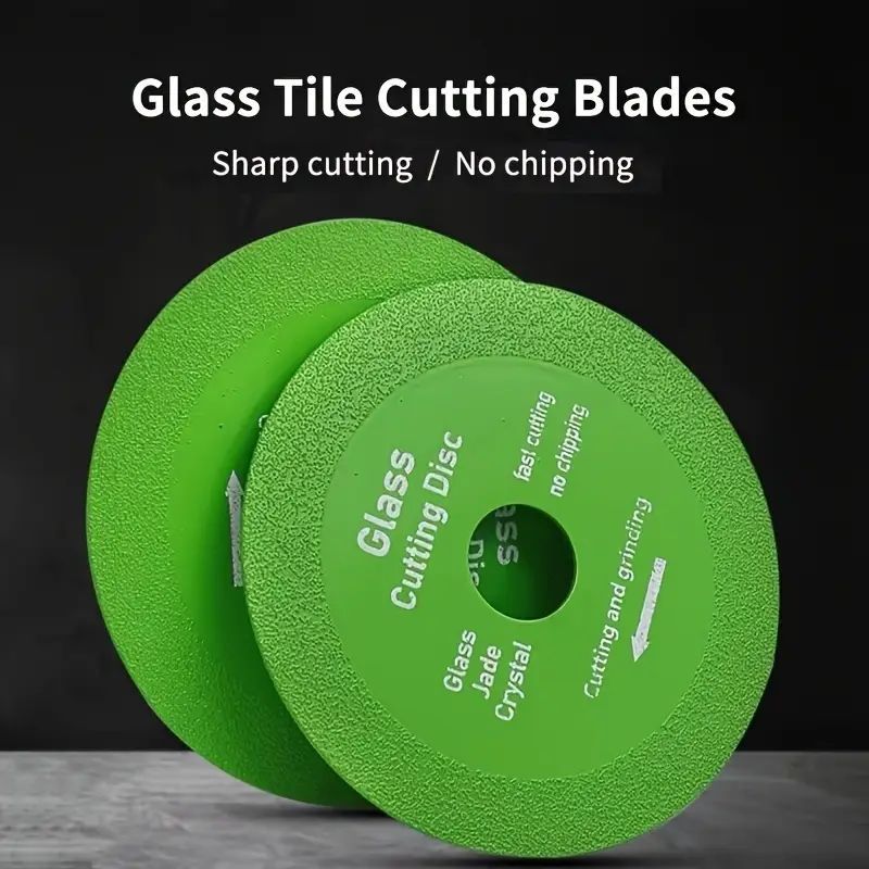 3 pcs Diamond Glass Tile Cutting Disc Blade - No Chipping Professional Cutting Wheel for Angle Grinder Saw Blade Wheel Glass Ceramic Cutting and Grinding for Jade, Crystal, Bottles