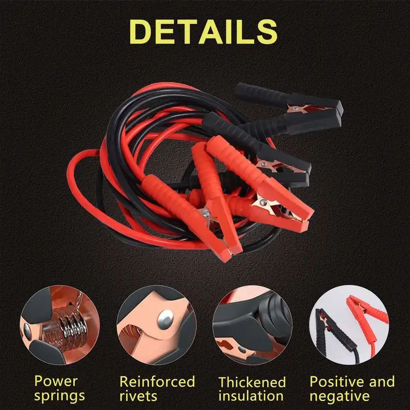 1200 AMP Heavy Duty Jumper Cables 3M - Professional Car Battery Booster Cables with Copper Clamps - Emergency Jump Start Kit Jump Leads for Cars Trucks