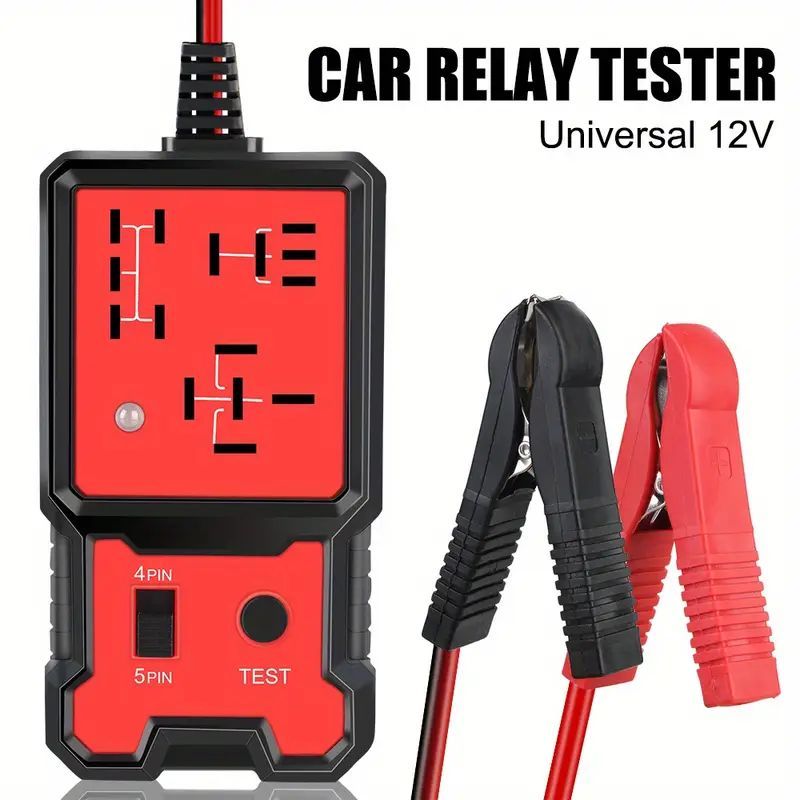 12V Car Relay Tester Universal Auto Circuit Diagnostic Tool LED Display 4/5 Pin - Quick Test Faulty Relays