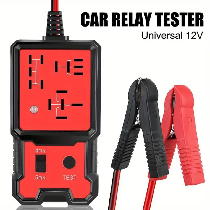 12V Car Relay Tester Universal Auto Circuit Diagnostic Tool LED Display 4/5 Pin - Quick Test Faulty Relays