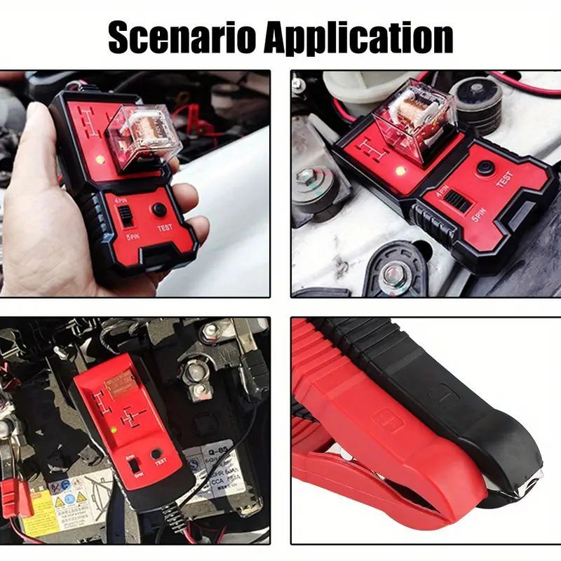 12V Car Relay Tester Universal Auto Circuit Diagnostic Tool LED Display 4/5 Pin - Quick Test Faulty Relays