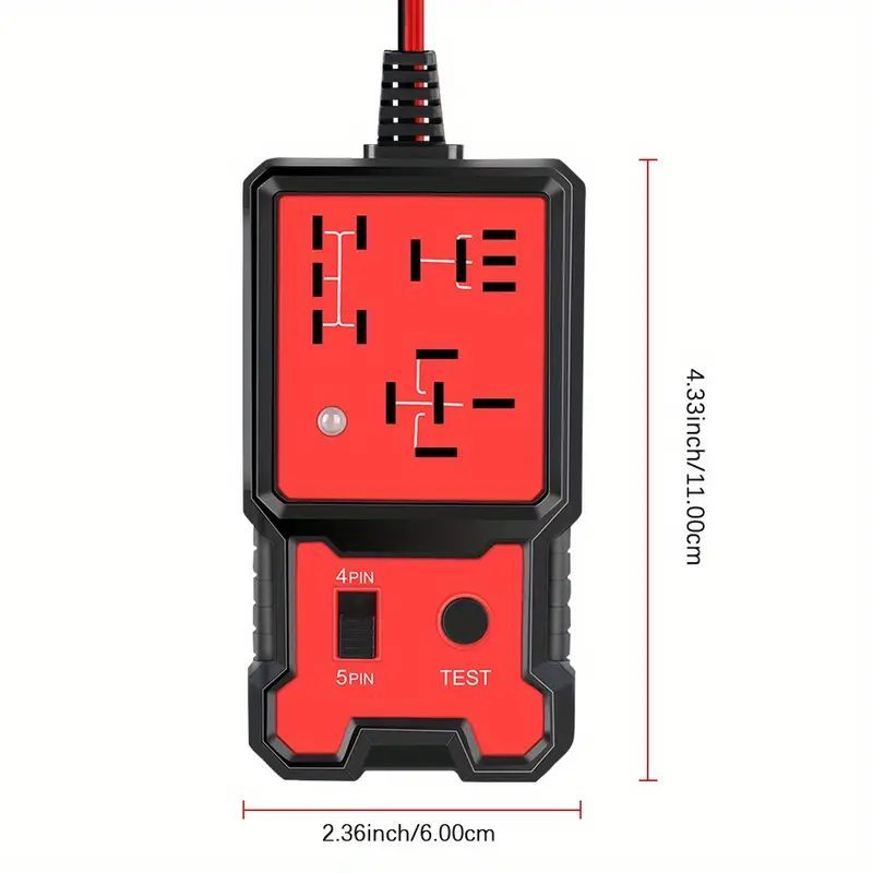 12V Car Relay Tester Universal Auto Circuit Diagnostic Tool LED Display 4/5 Pin - Quick Test Faulty Relays