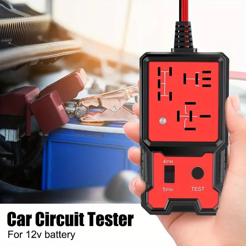 12V Car Relay Tester Universal Auto Circuit Diagnostic Tool LED Display 4/5 Pin - Quick Test Faulty Relays