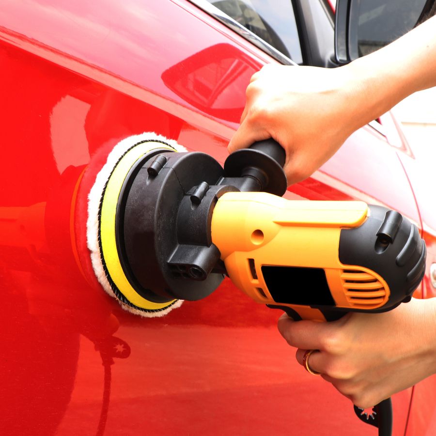 600W Electric Dual Action Orbital Polisher - Variable Speed Car Polishing Machine with 6-Inch Pad for Auto Detailing & Waxing