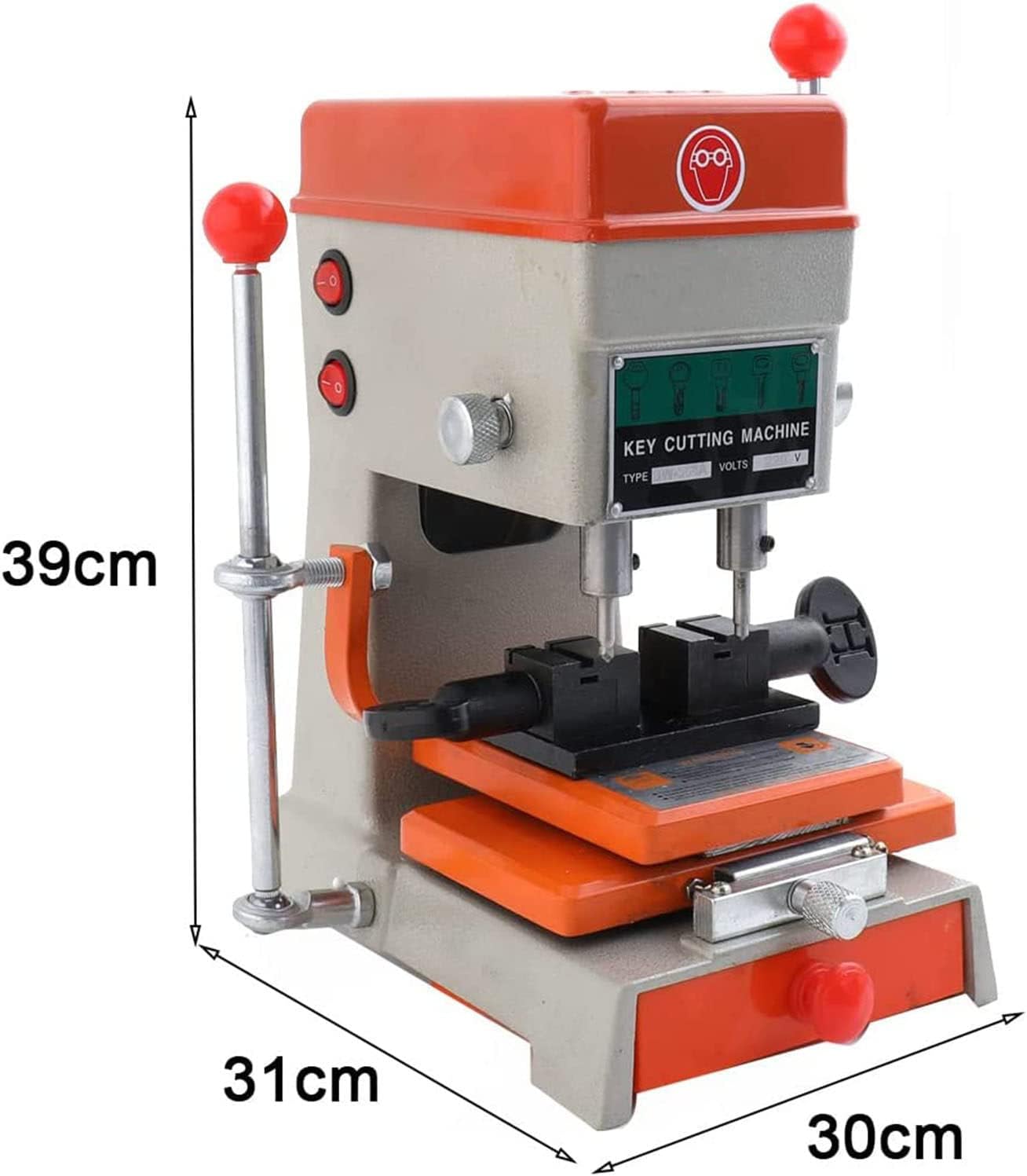 Professional Electric Key Cutting Machine Key Duplicator Key Copy Machine - Duplicate Car/House Keys - Compact Desktop Key Maker for Locksmith Shop