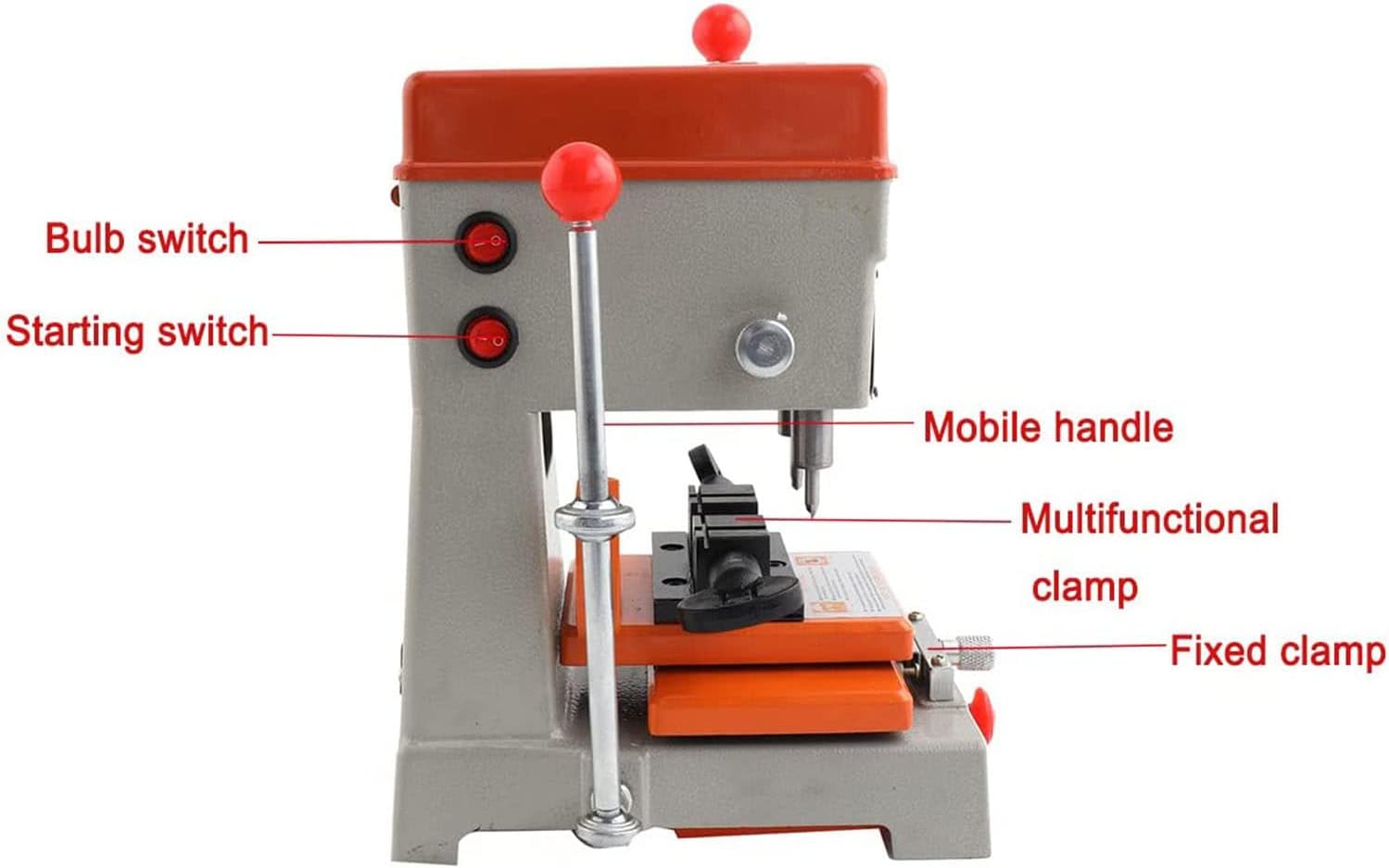 Professional Electric Key Cutting Machine Key Duplicator Key Copy Machine - Duplicate Car/House Keys - Compact Desktop Key Maker for Locksmith Shop