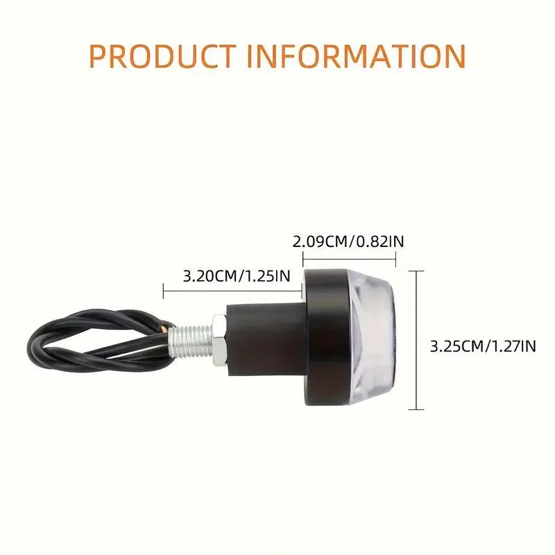 2PCS Universal Motorcycle LED Handlebar Turn Signal Lights LED Handlebar Indicators White Blue Yellow