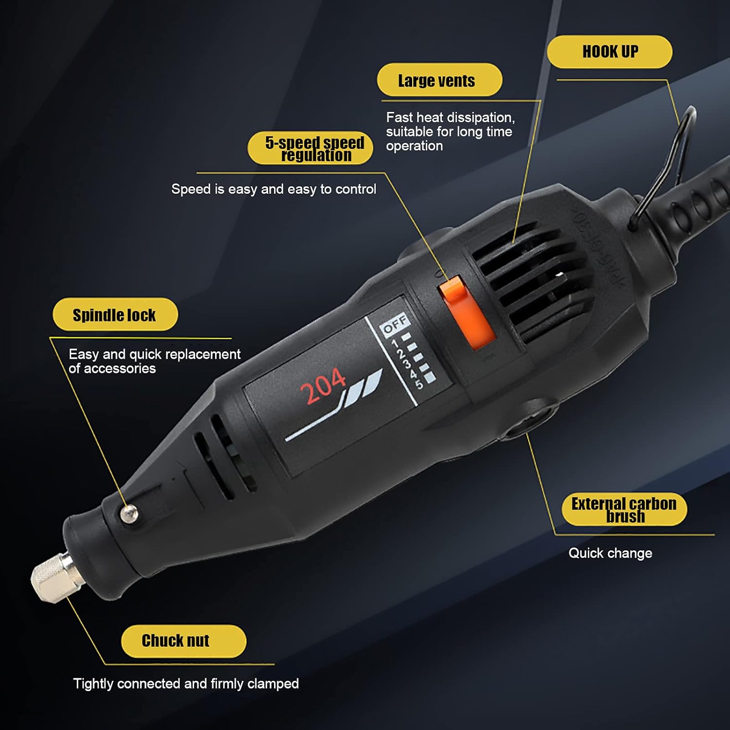Professional Electric Rotary Tool Variable Speed Die Grinder Kit - Multi-Purpose Engraving Cutting Polishing Tool Electric Drill Dremel Grinder Engraving Pen Mini Drill Electric Rotary Tool
