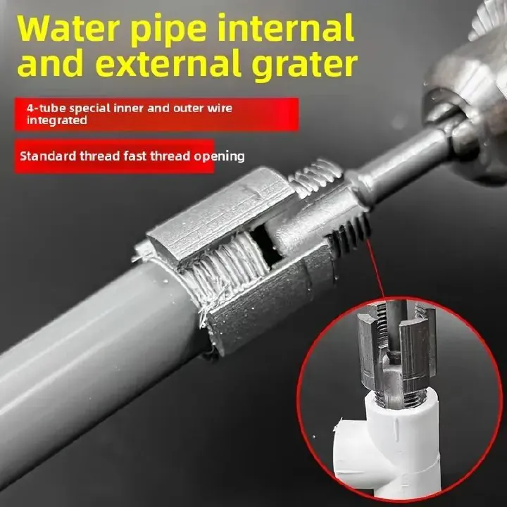 Professional Pipe Threading Tool - Internal/External Thread Cutter for Plumbing - Durable Steel Pipe Threader Kit Taps and Dies for Thread Cutting