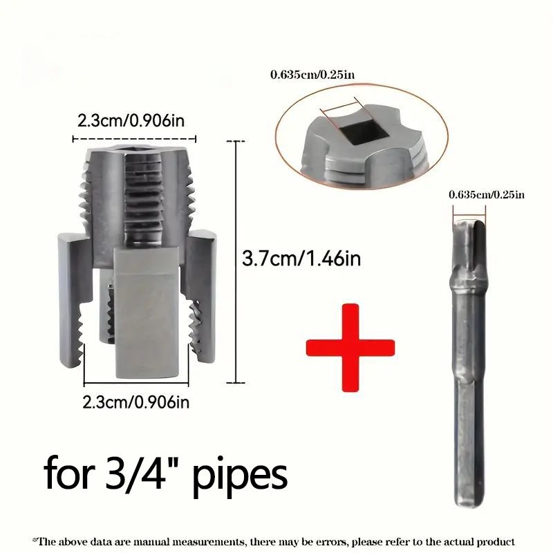 Professional Pipe Threading Tool - Internal/External Thread Cutter for Plumbing - Durable Steel Pipe Threader Kit Taps and Dies for Thread Cutting