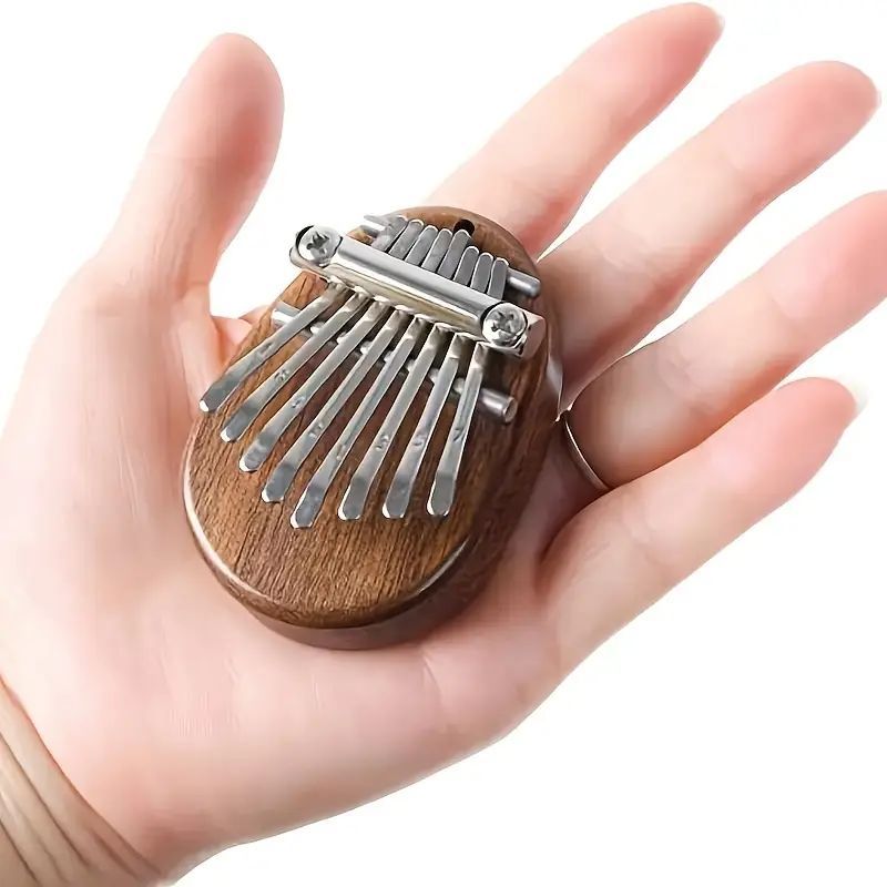 8 Key Wooden Kalimba Thumb Piano Mbira Finger Piano - Relaxing Music Instrument with Animal Shape Design