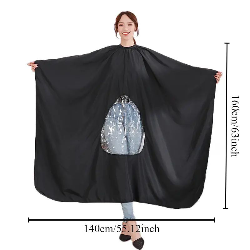 Professional Barber Cape Hair Cutting Gown Hairdressing gown Shaving gown with Clear Window - Waterproof Salon Cape for Hairdressing