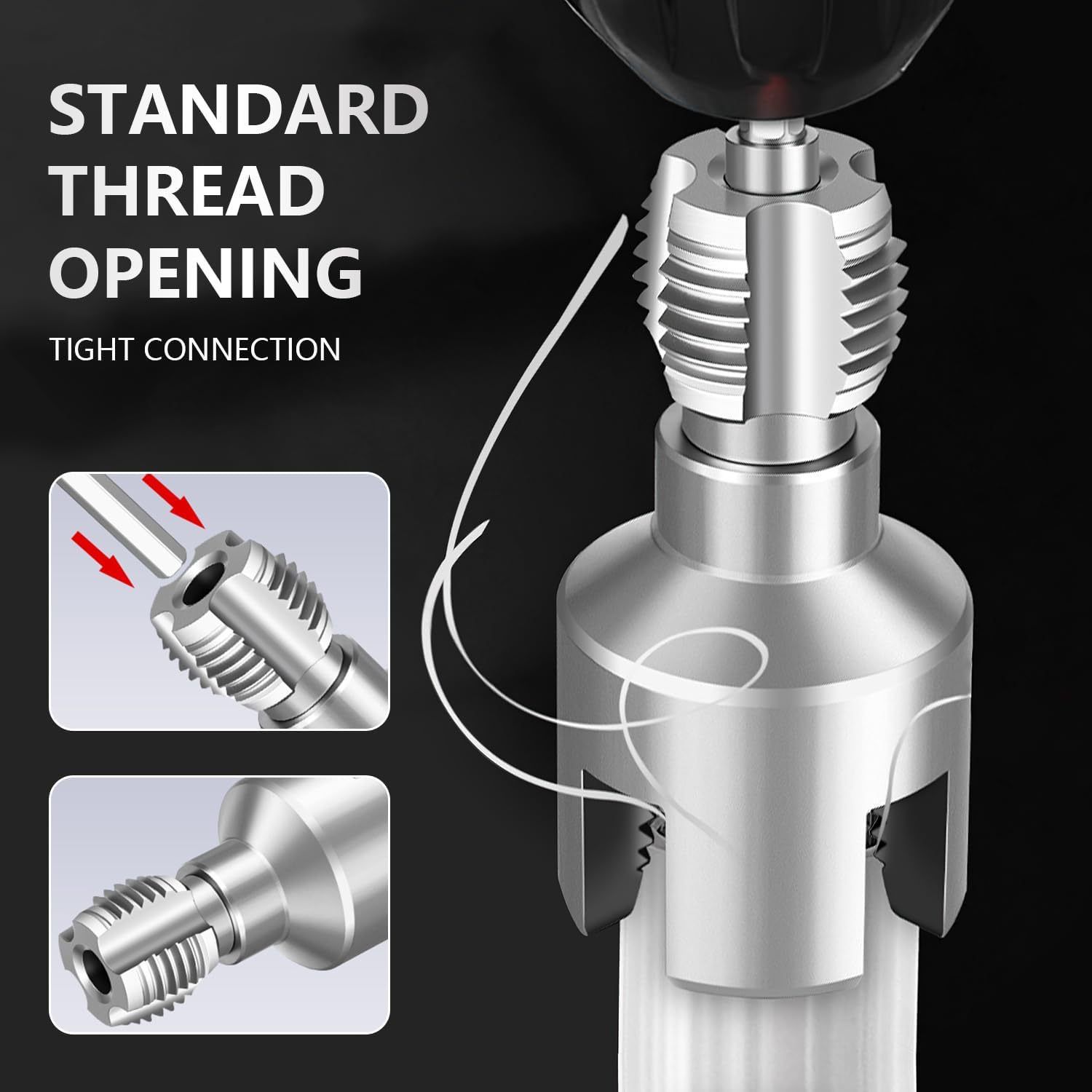 1/2-inch 3/4 inch 1 inch Integrated Internal and External Thread Pipe Threading Tool for PPR Pipes, with Taps and Dies for Thread Cutting