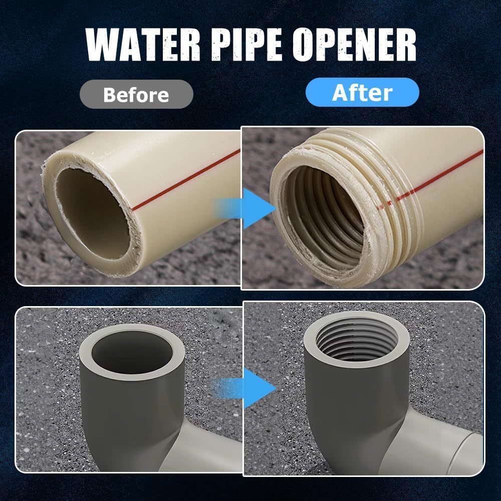 1/2-inch 3/4 inch 1 inch Integrated Internal and External Thread Pipe Threading Tool for PPR Pipes, with Taps and Dies for Thread Cutting