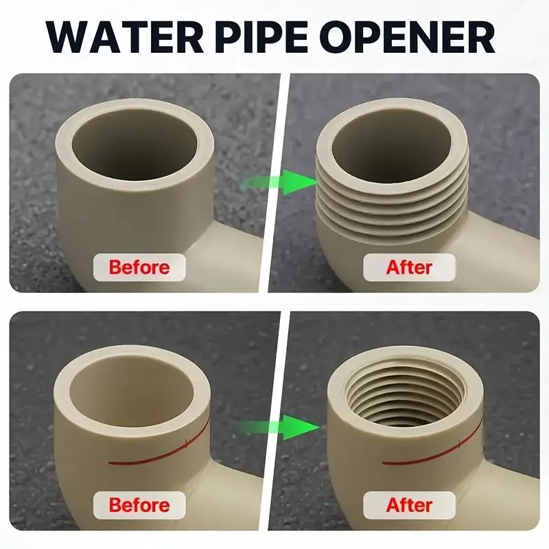 1/2" 3/4 " 1" Integrated Internal and External Thread Pipe Threading Tool for PPR PVC Pipes, with Taps and Dies for Thread Cutting Pipe Threading Tool