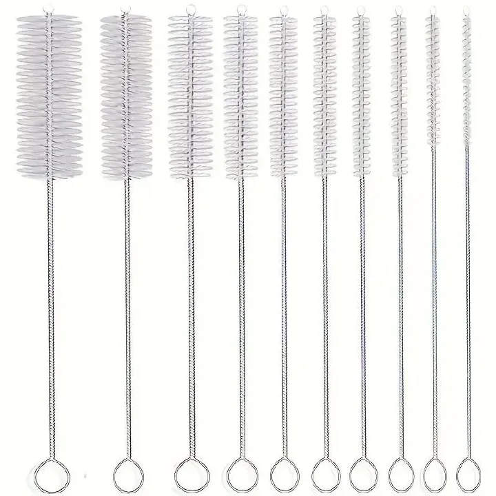 10pcs Bottle Cleaning Brush Straw Brushes Set - Baby Bottle, Straw & Water Bottle Cleaner Brushes Kit